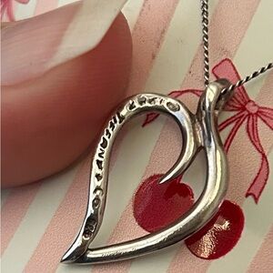 Tiffany & Co. Elsa Peretti Open Leaf sterling silver 925 necklace